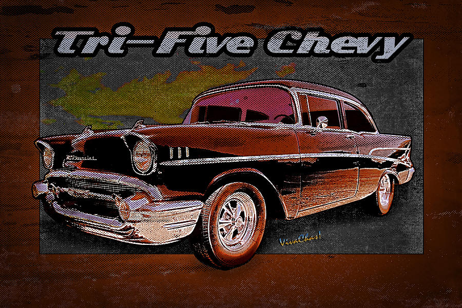 Tri-Five Chevy Wall Rider Photograph by Chas Sinklier