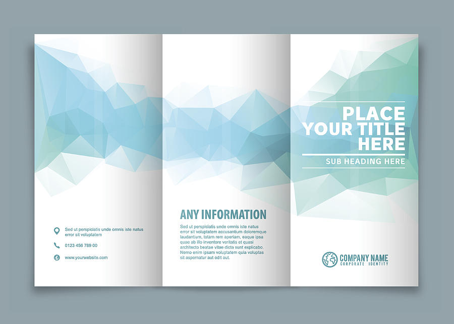 Tri-fold brochure design . Drawing by Exdez