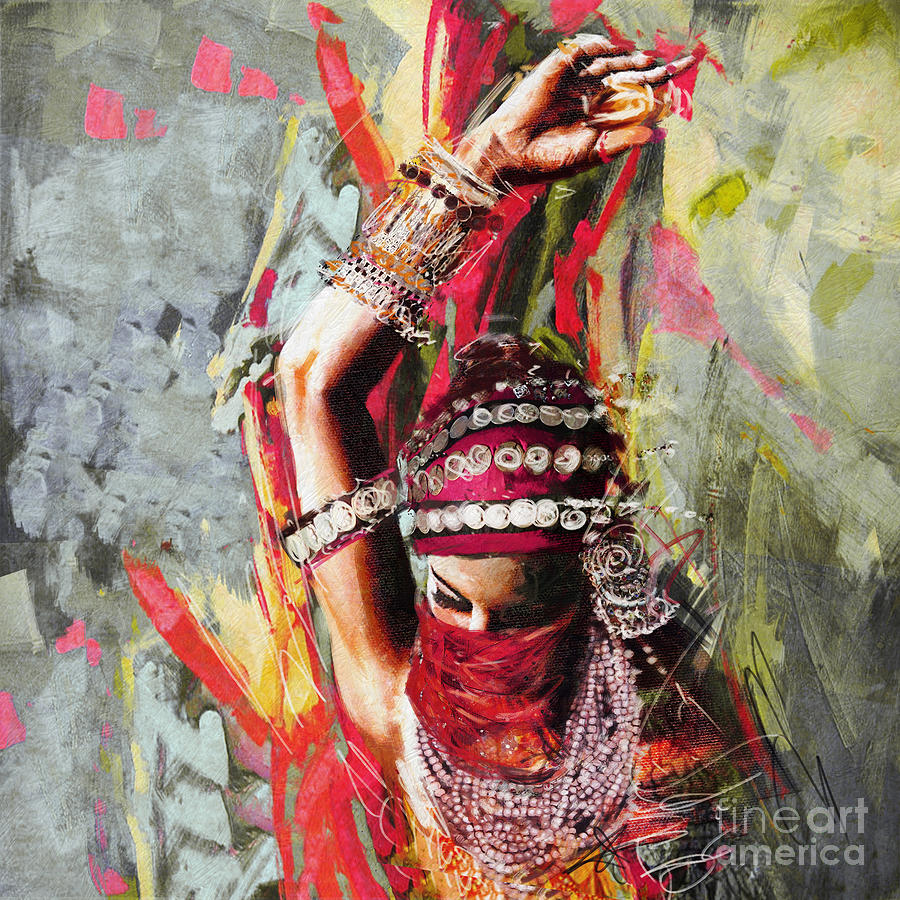Tribal Dancer 5 Painting by Mahnoor Shah