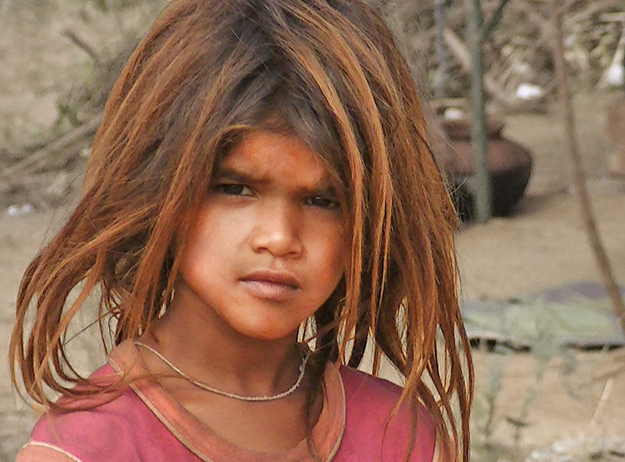 Desert Photograph - Tribal Girl from Rajasthan by Catherine Arnas