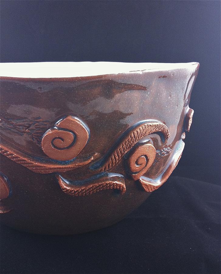 Bowl Ceramic Art - Tribal Song 2 by Lisa Codella