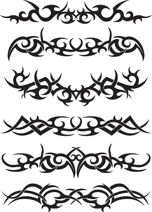 Tribal Tatto Designs Drawing by Pirateink