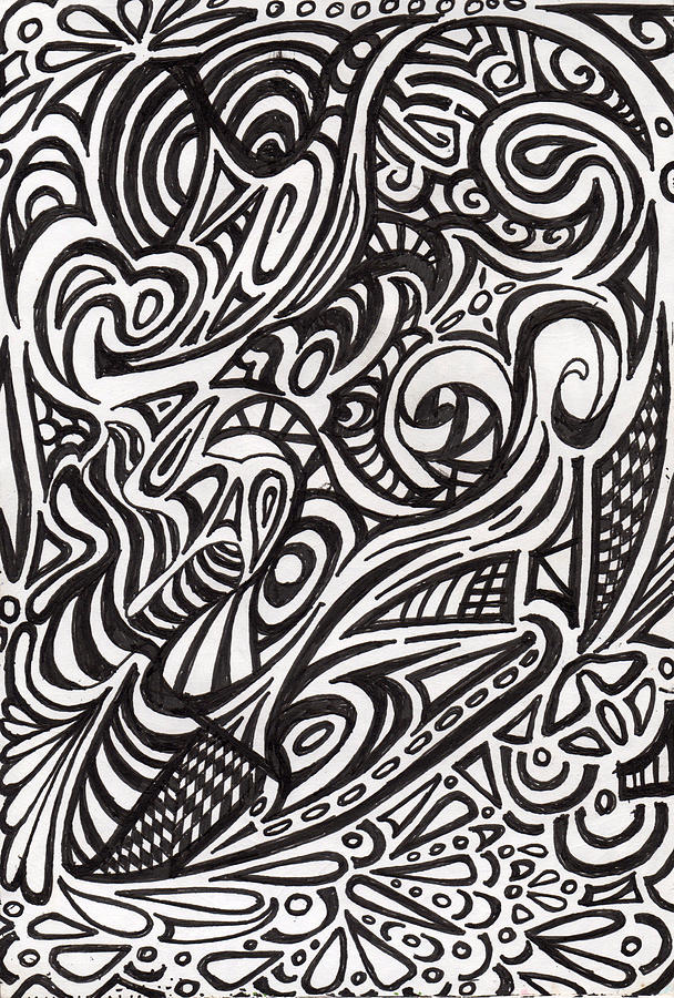 Trible doodle Drawing by Charlie Thibadeaux | Fine Art America