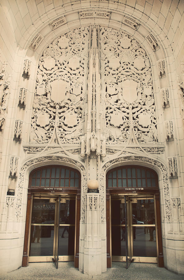 Tribune Tower Entrance Photograph by Cynthia Stephens - Fine Art America