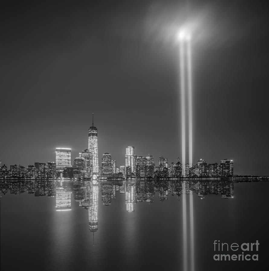 New York City Photograph - Tribute in Light Reflection by Michael Ver Sprill