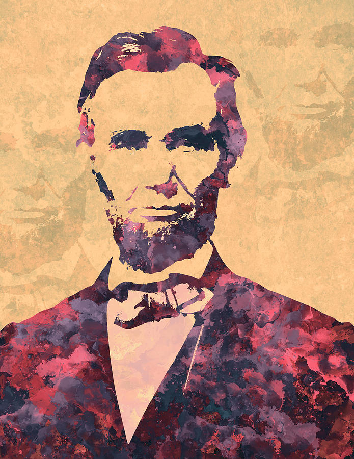 Tribute To Abraham Lincoln Watercolor Painting Painting
