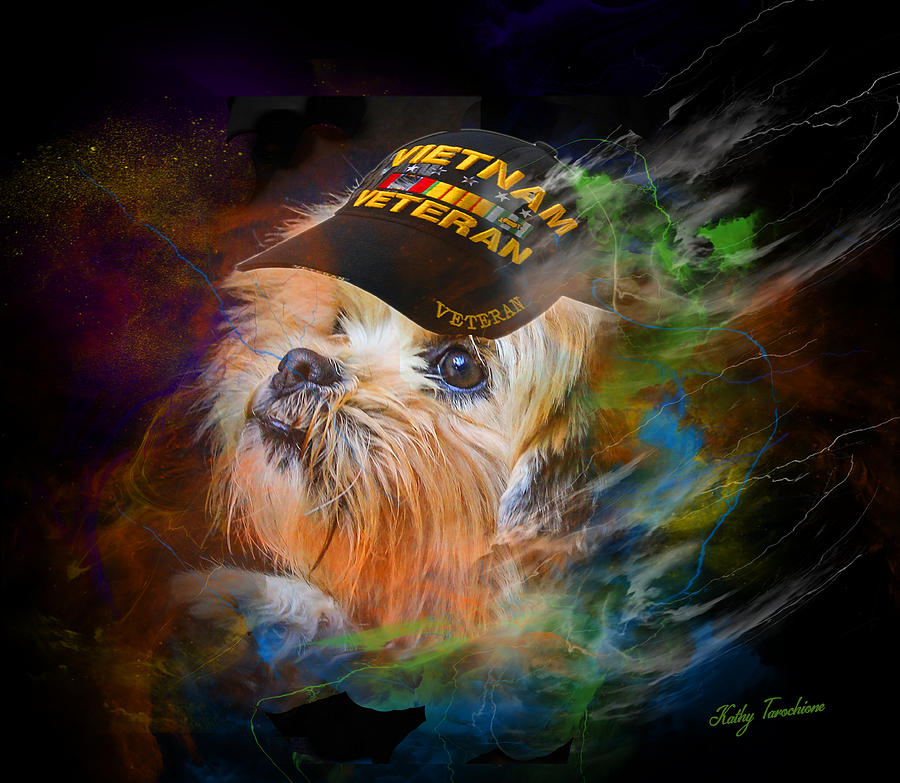 Tribute to Canine Veterans Digital Art by Kathy Tarochione