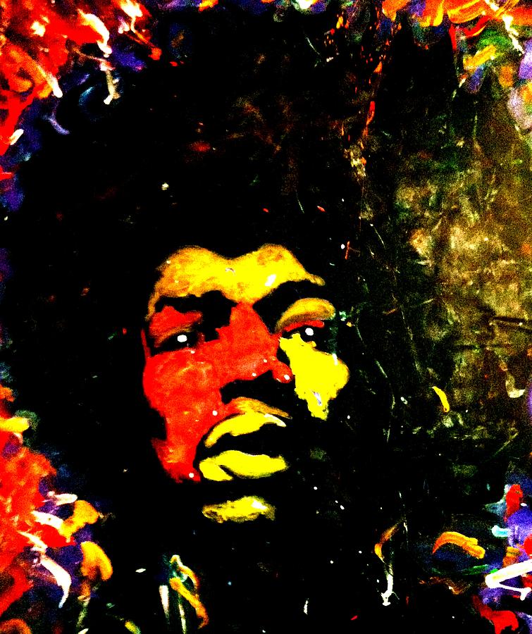 Tribute To Jimi Painting by Neal Barbosa