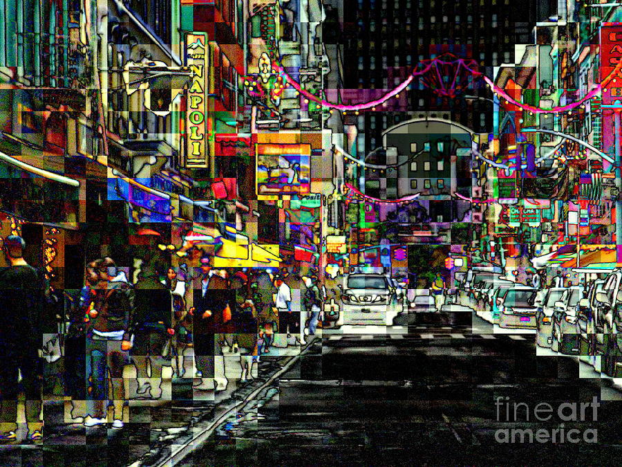 Tribute to Little Italy - Stained Glass Effect Photograph by Miriam Danar