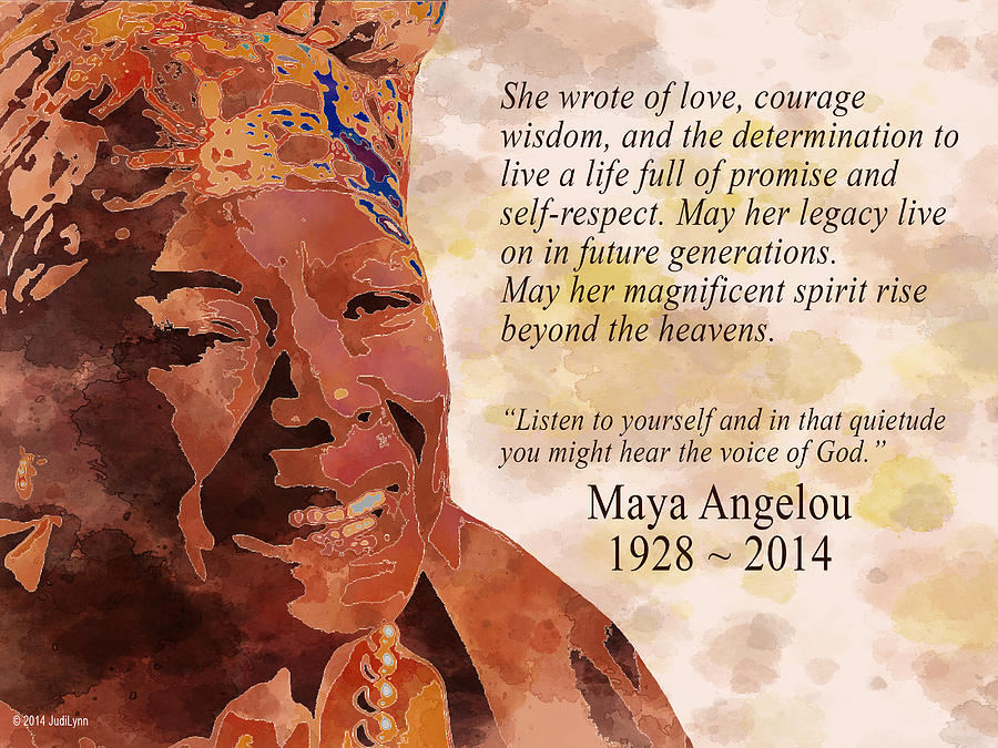 Tribute to Maya Angelou Digital Art by Judi Lynn