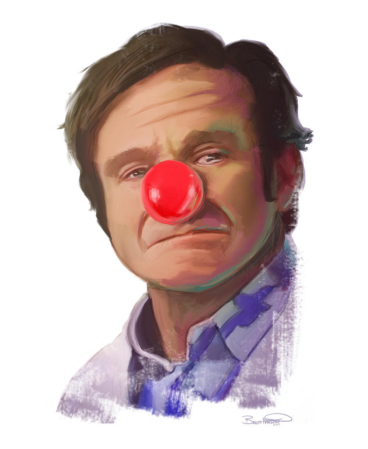 Patch Adams Painting - Tribute to Robin Williams by Brett Hardin