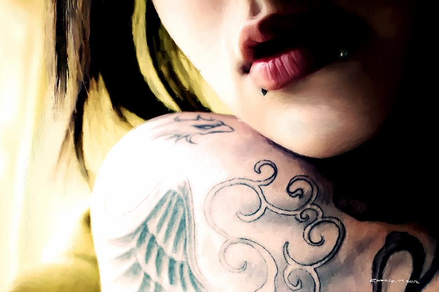 Tattoo Girl Digital Art - Tribute to Suicide Girls 4 by Gabriel T Toro