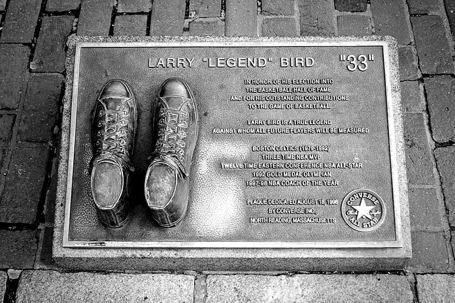 Larry Bird Photograph - Tribute to The Bird by Greg Fortier