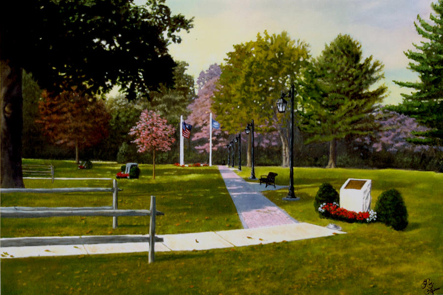 Tribute Walkway Painting by Rick Fitzsimons