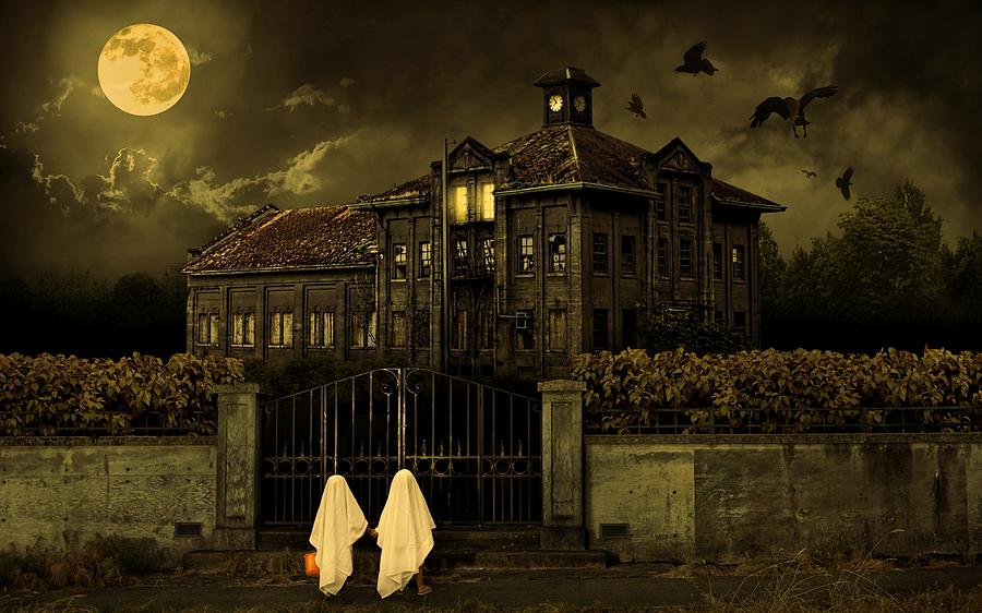 Trick or Treat Halloween House Photograph by Movie Poster Prints