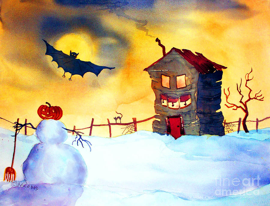 Trick or Treat Painting by Teresa Ascone