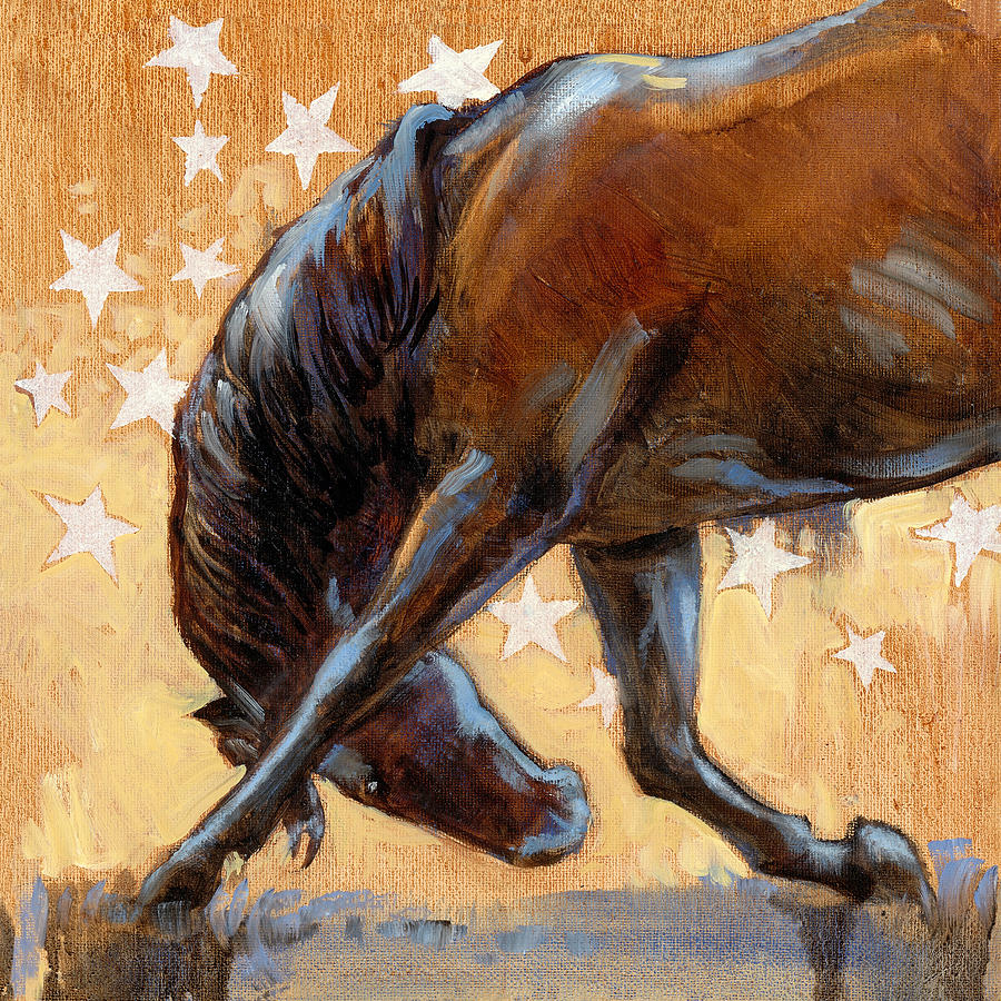 Horse Painting - Tricky Pony Reverse by Tracie Thompson