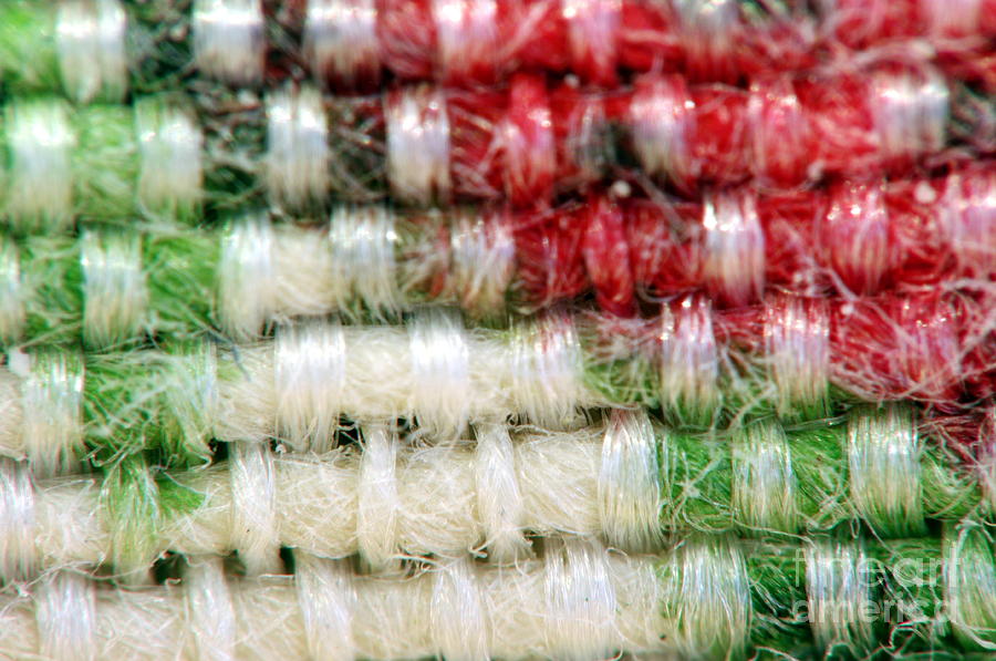 Fabric Photograph - Tricolor fabric by Giuseppe Ridino