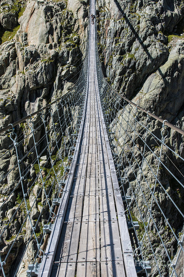 Triftsee Suspension Bridge 2 - Gadmen - Switzerland Photograph by Gary Whitton