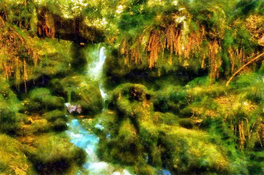 Trillium Falls Digital Art by Kaylee Mason