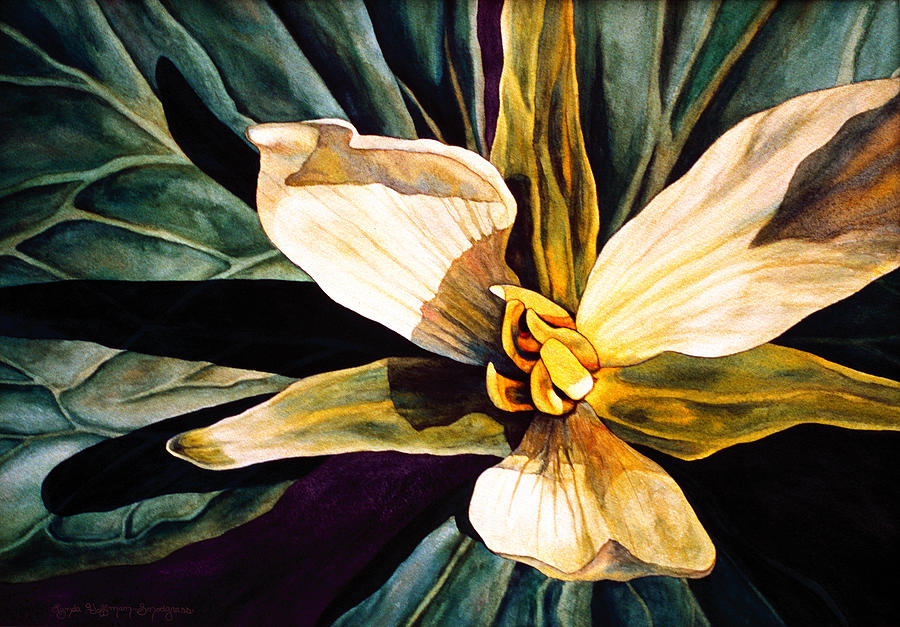 Trillium Painting by Lynda Hoffman-Snodgrass
