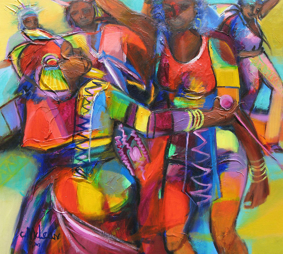 Trinidad Carnival Painting by Cynthia McLean