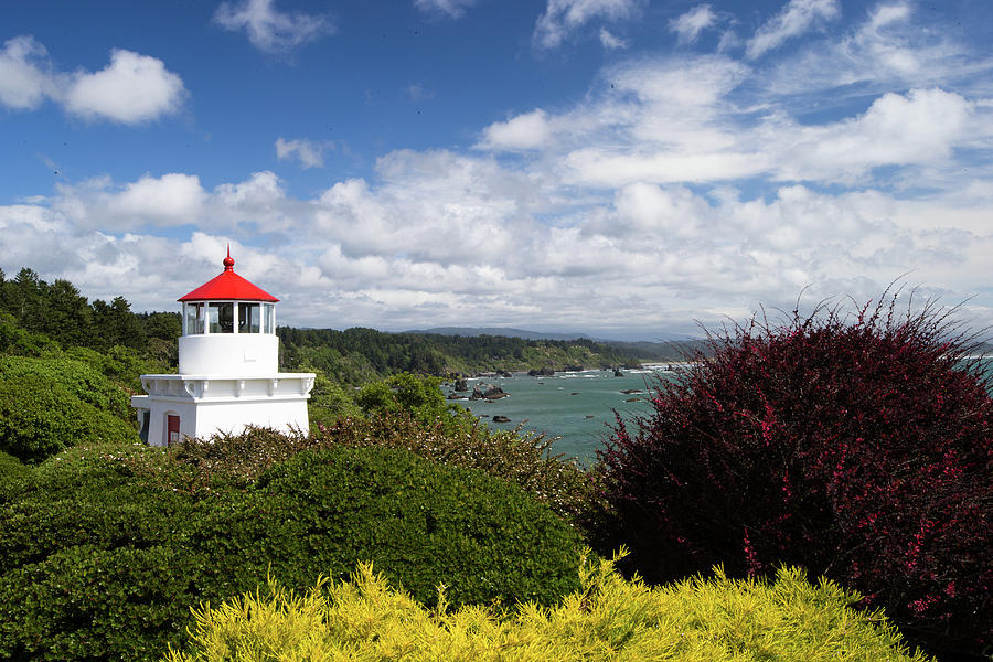 Nature Photograph - Trinidad Head Light House On The Coast by Panoramic Images