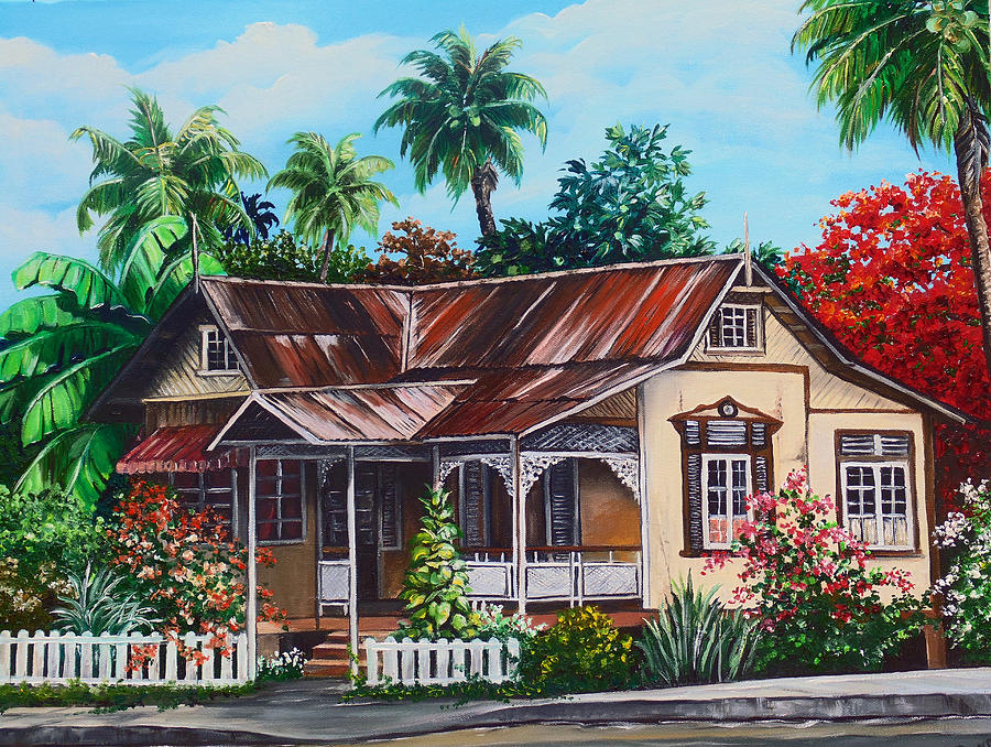 Trinidad House  no 1 Painting by Karin  Dawn Kelshall- Best