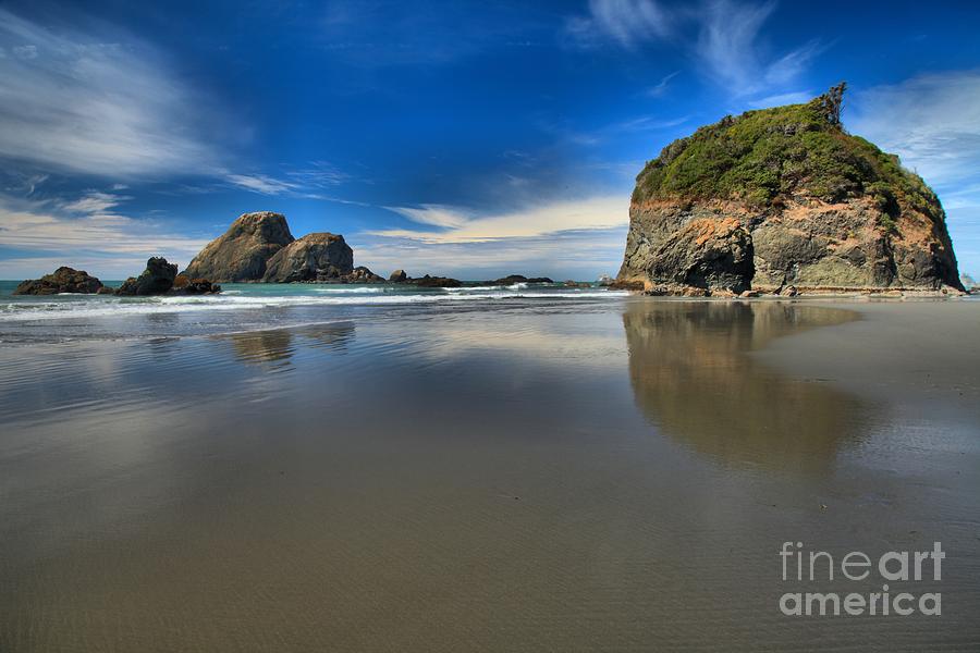 Trinidad Reflections In The Sand Photograph by Adam Jewell