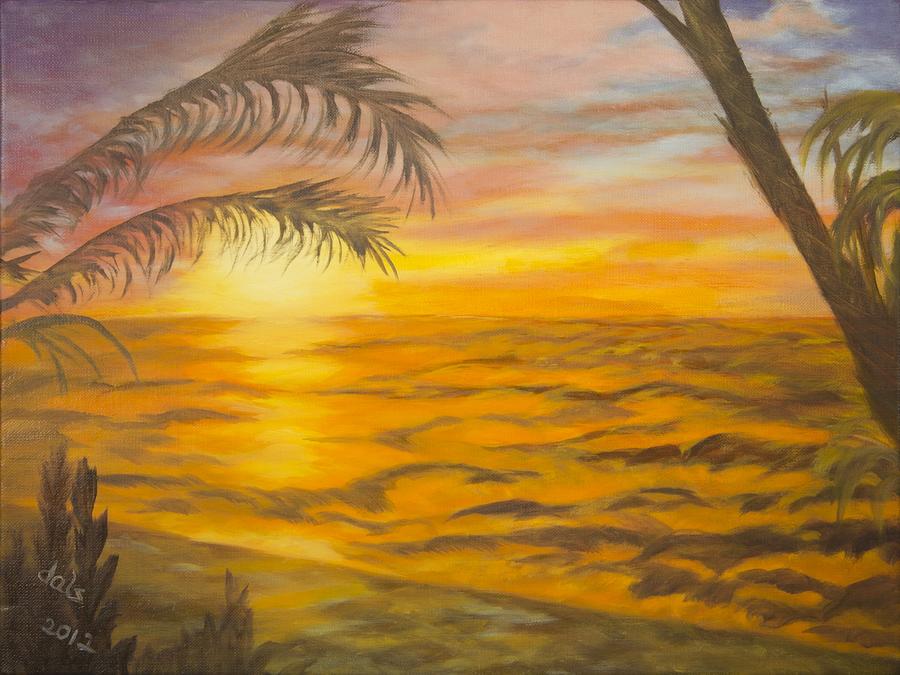 Trinidad Sunset Painting by Douglas Ann Slusher