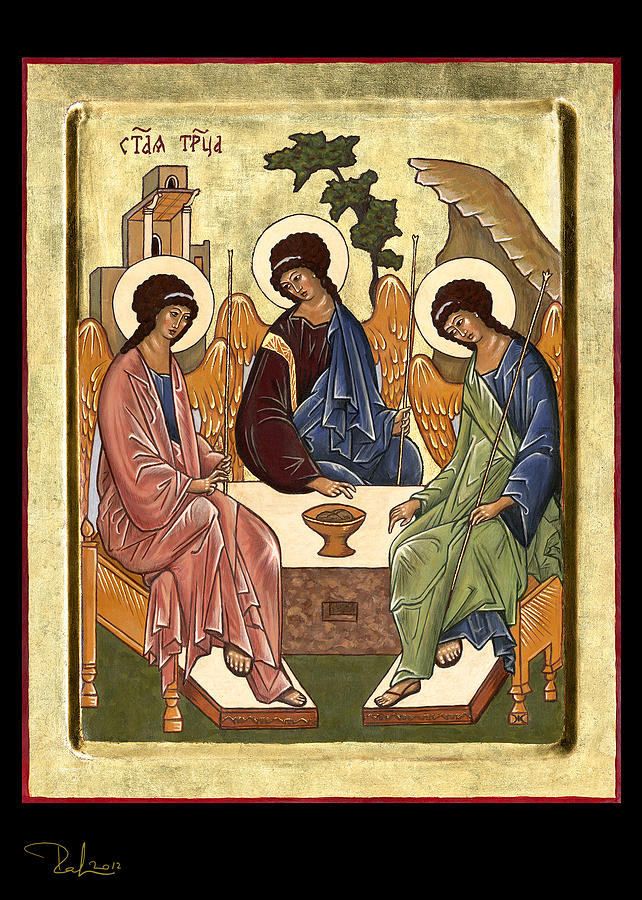 Trinity  card Painting by Raffaella Lunelli