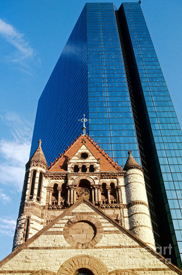 Trinity Church and Hancock Tower Photograph by Spencer Grant