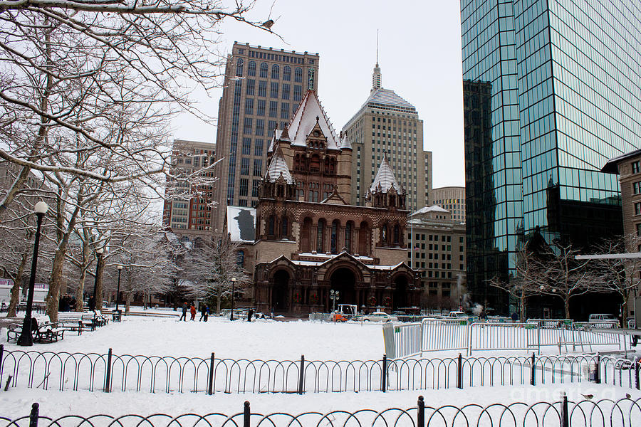 Trinity Church and Copley Square Photograph by Thomas Marchessault