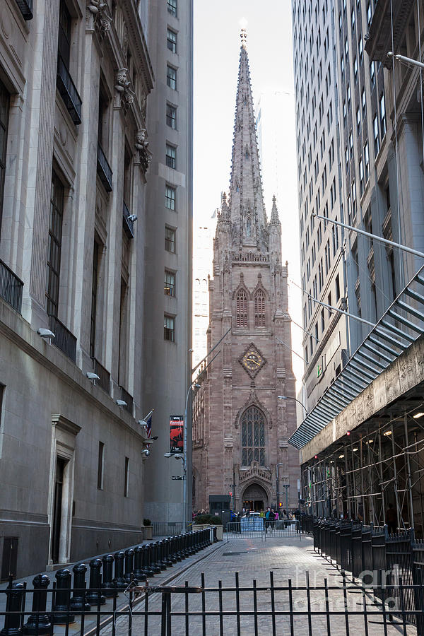 Trinity Church from Wall Street Photograph by Erin Cadigan