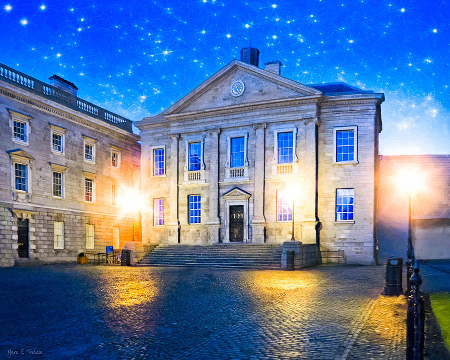 Trinity College Dining Hall at Night Photograph by Mark Tisdale