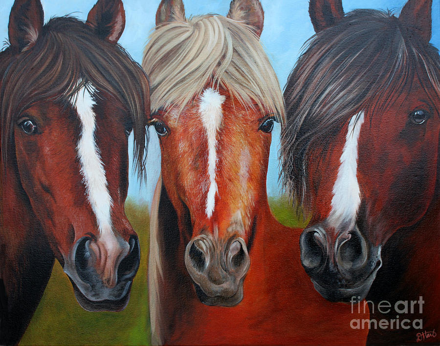 Trio Painting by Debbie Hart