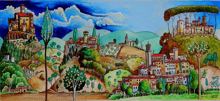 Trip Down the Valtiberina Painting by Neal Winfield