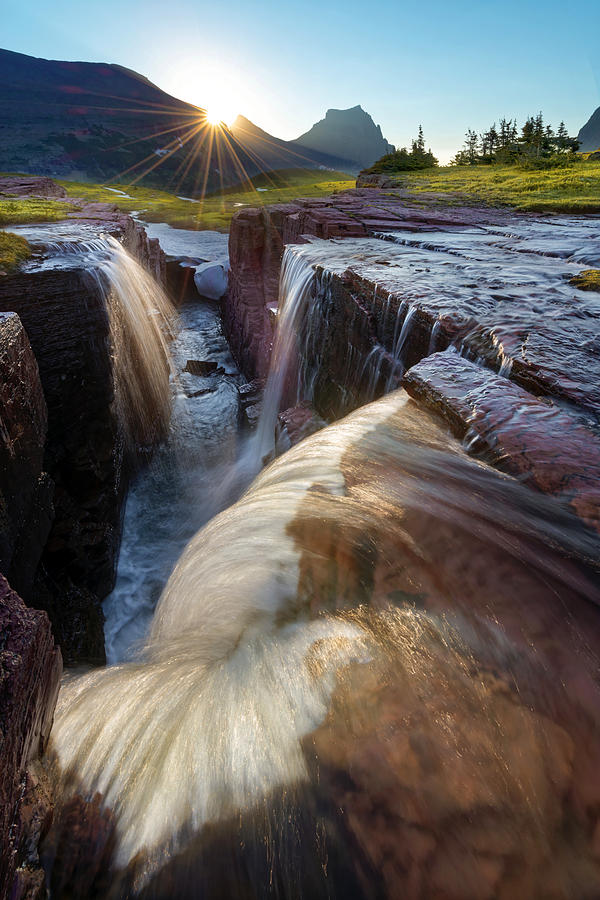 Glacier National Park Photograph - Triple Falls by Dustin LeFevre