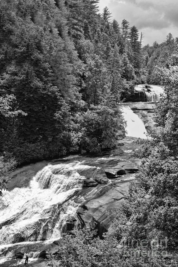 Triple Falls in Black and White Photograph by Sandra Clark