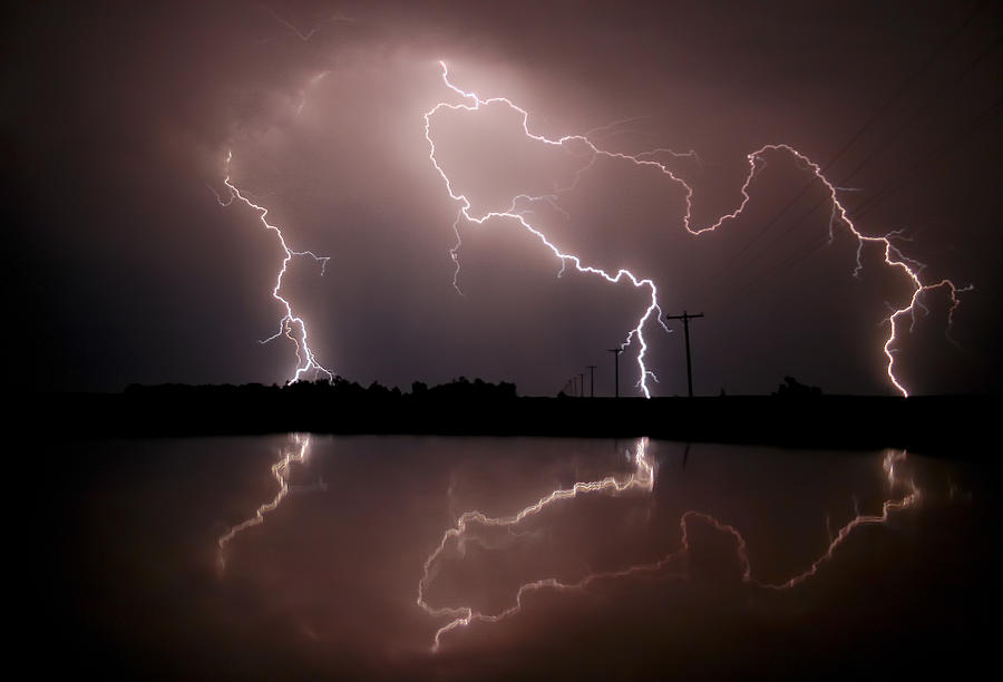 Triple Lightning Bolt Photograph by Douglas Berry