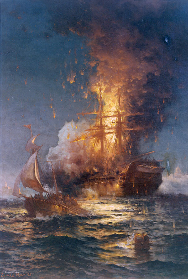 Tripolitanian War, 1804 Painting by Granger