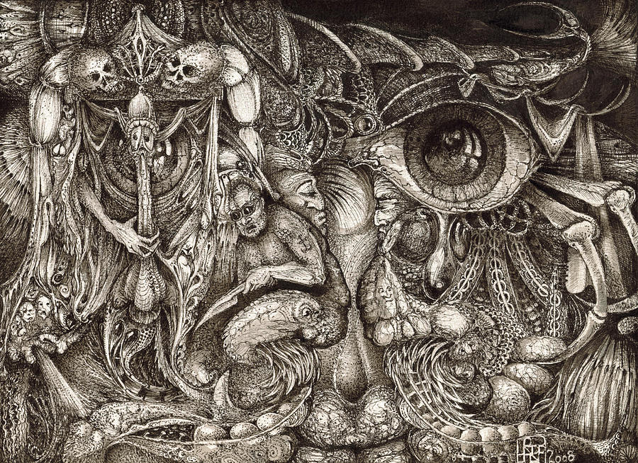 Tripping Through Bogomils Mind Drawing by Otto Rapp