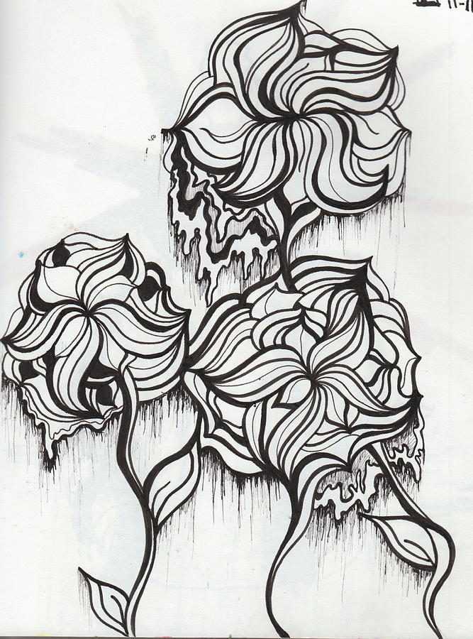 Trippy Mushrooms Drawing by Natalie Flores  Pixels