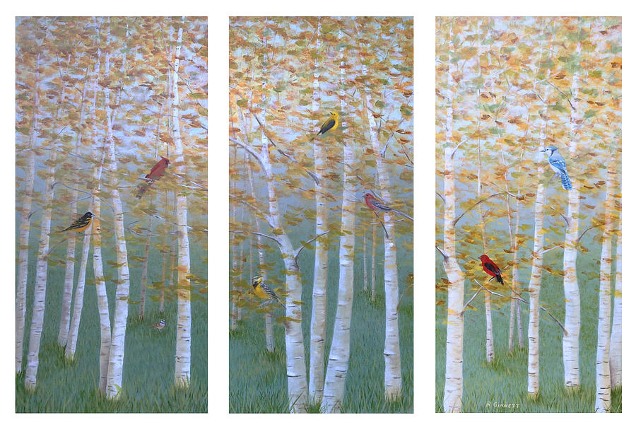 Triptych  Painting by Richard Ginnett