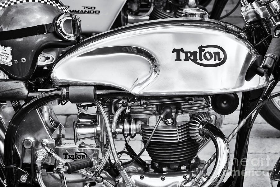 Triton Cafe Racer Monochrome Photograph by Tim Gainey