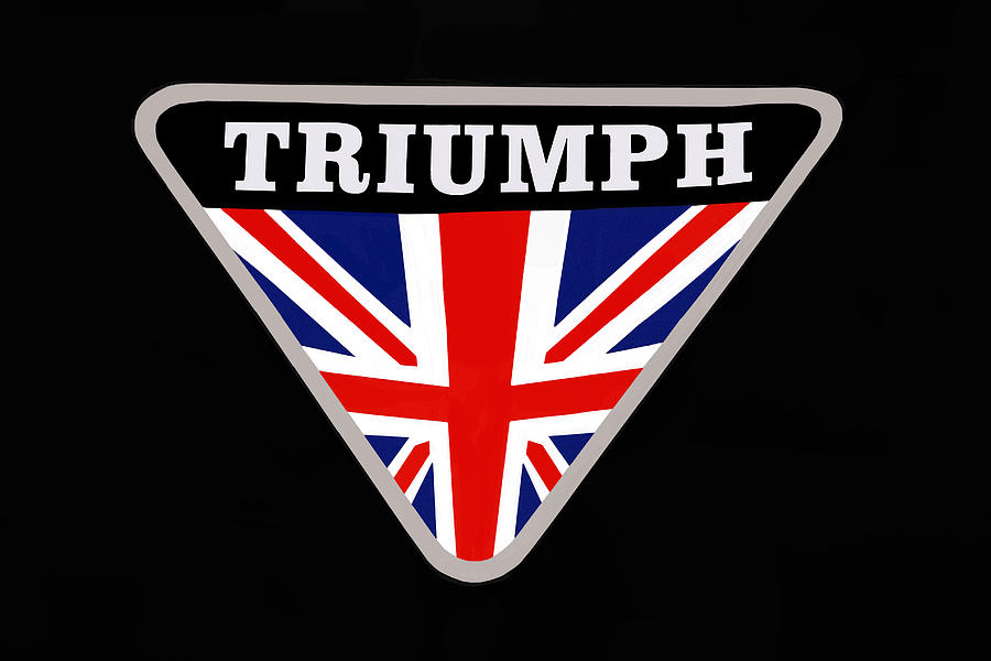 Sign Photograph - Triumph Sports Car Emblem by Nick Gray