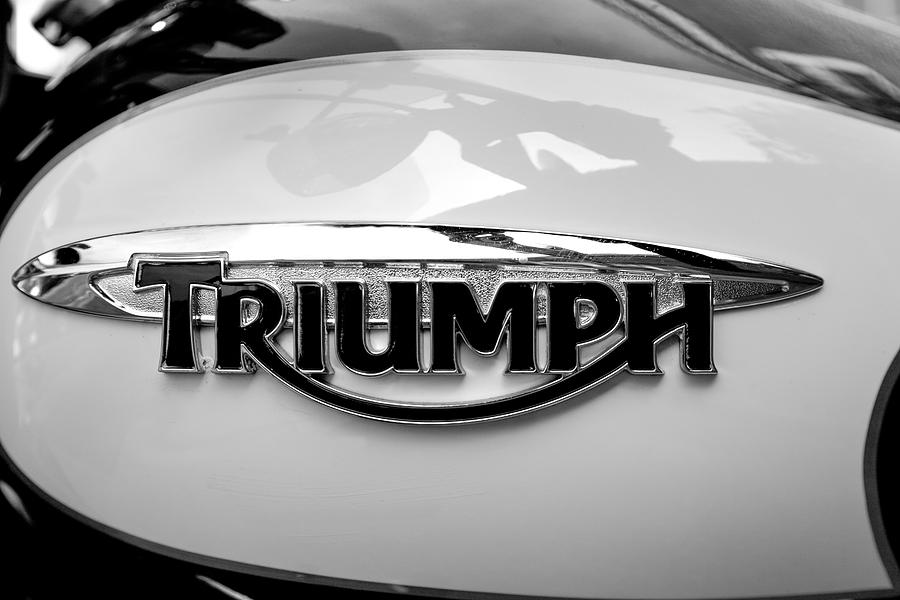 Triumph fuel tank Photograph by Steve Gravano