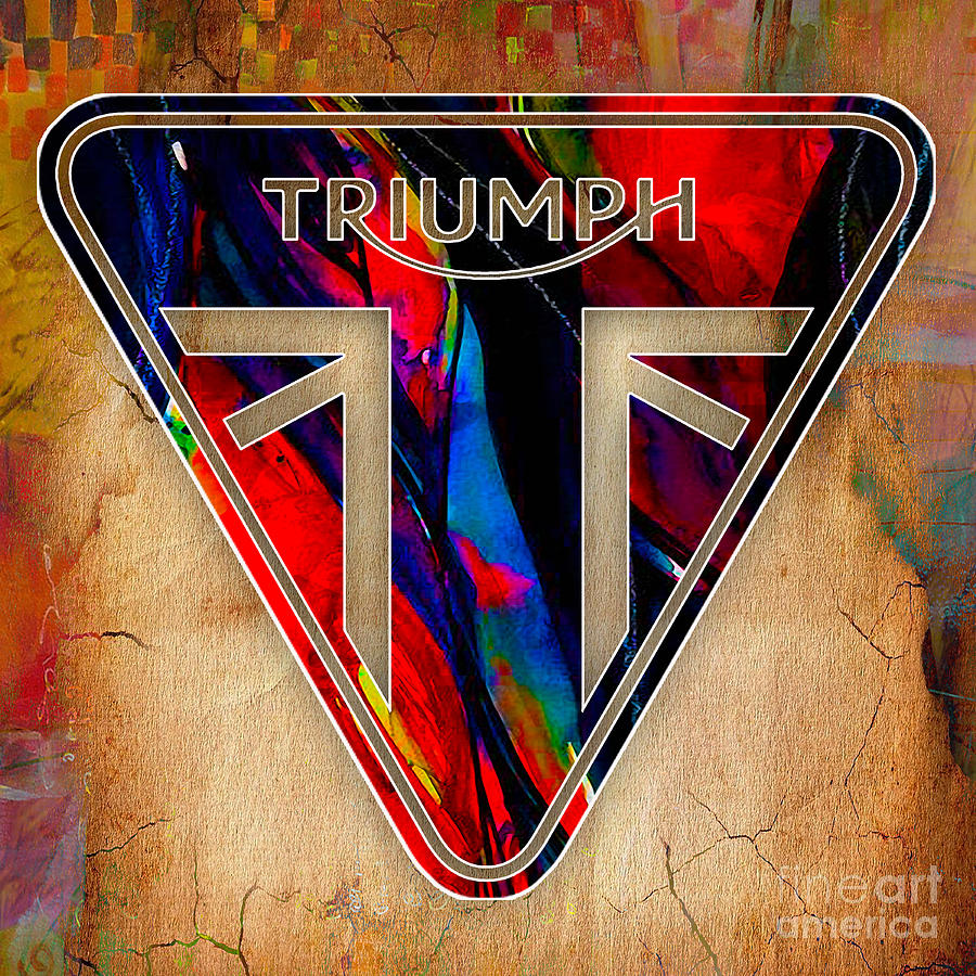 Triumph Motorcycle Mixed Media by Marvin Blaine