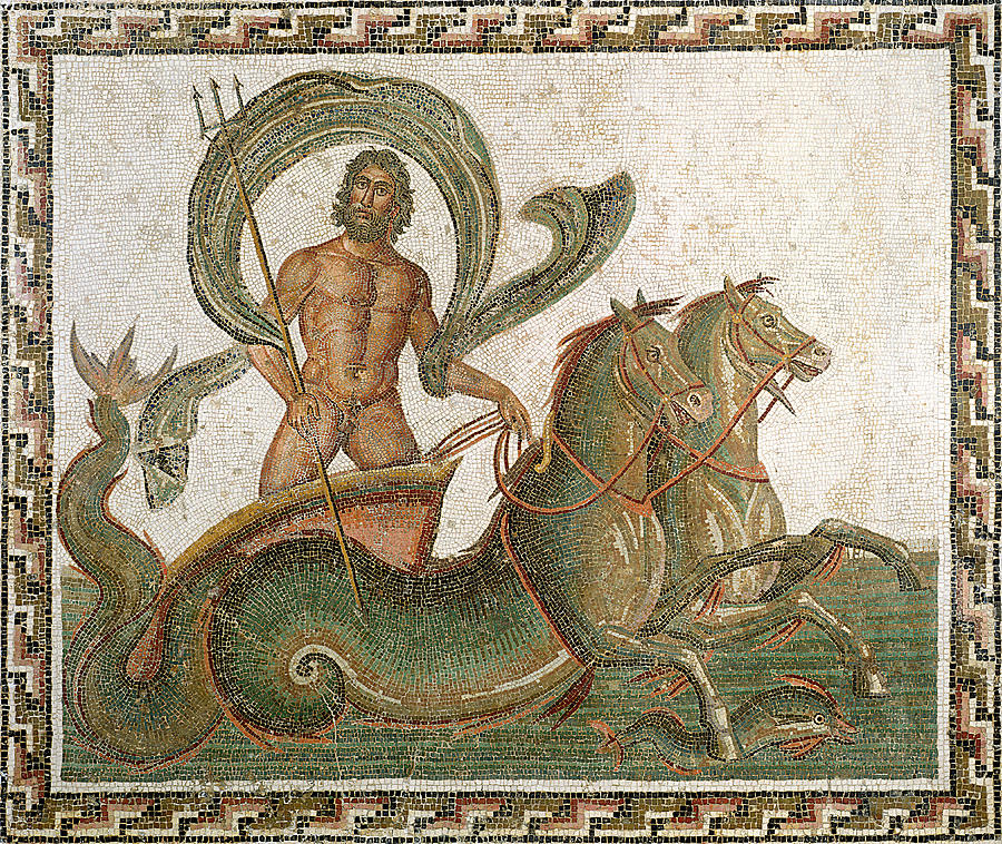 Greek Painting - Triumph of Neptune by Roman School