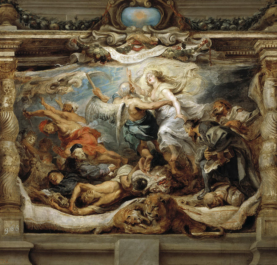Triumph of the Catholic truth Painting by Peter Paul Rubens